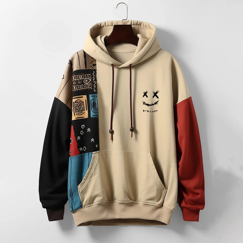 Lässiger Herren Kapuzenpullover mit Kontrastdetails, ideal für Streetwear und ultimativen Komfort.