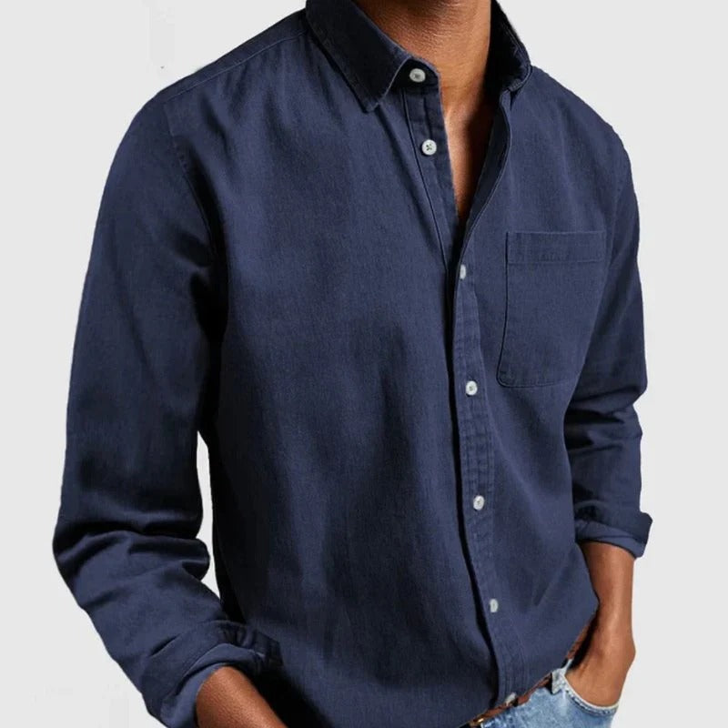 Klassisches Herren Jeanshemd Dorian, zeitlos und stylisch für den Alltag und besondere Anlässe.