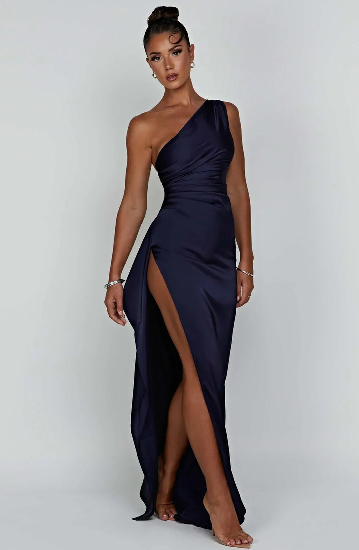 Partykleid One-Shoulder, elegantes langes Design für besondere Anlässe, Frauen.