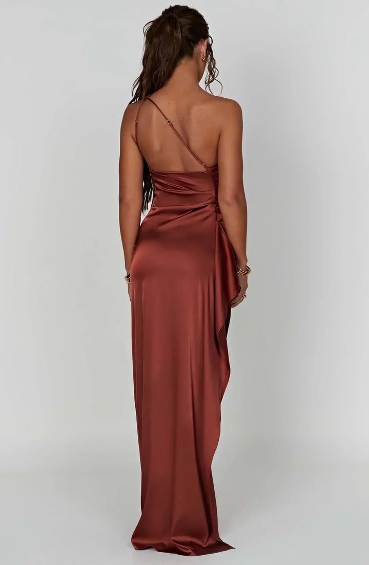 Stilvolles One-Shoulder Maxikleid, Abendkleid für Damen, perfekt für jede Feier.