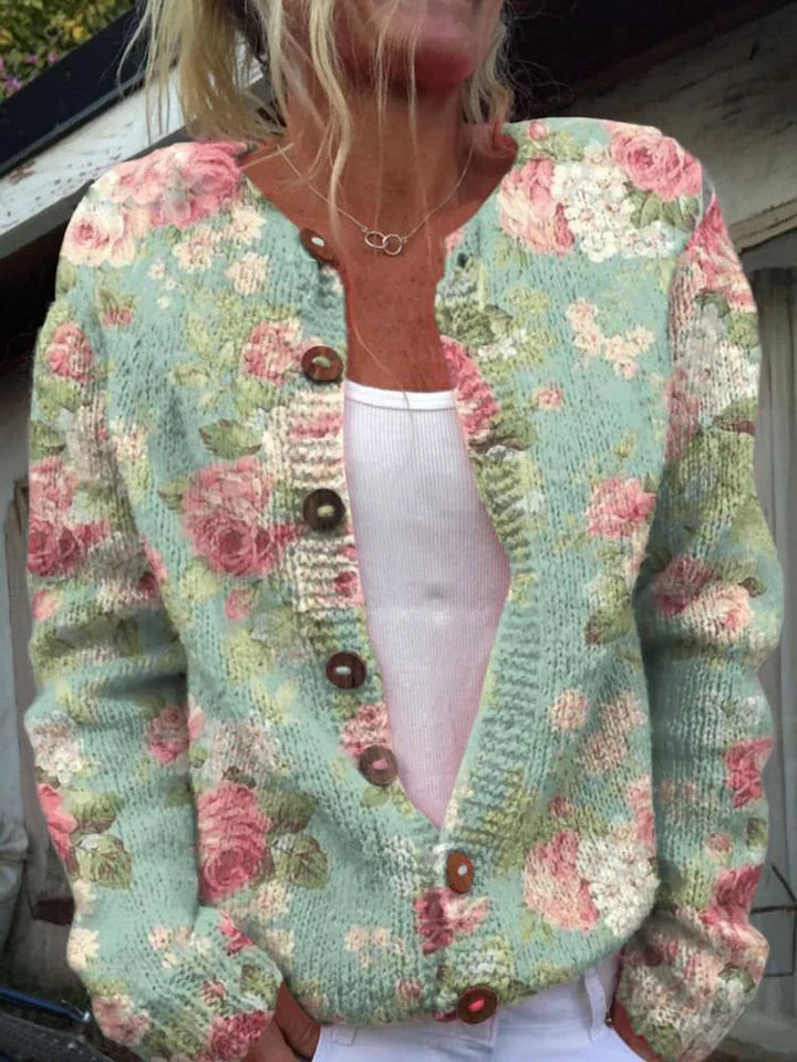 Bequemer Damen Cardigan mit stilvollem Muster, ein vielseitiges Oberteil für jeden Anlass.