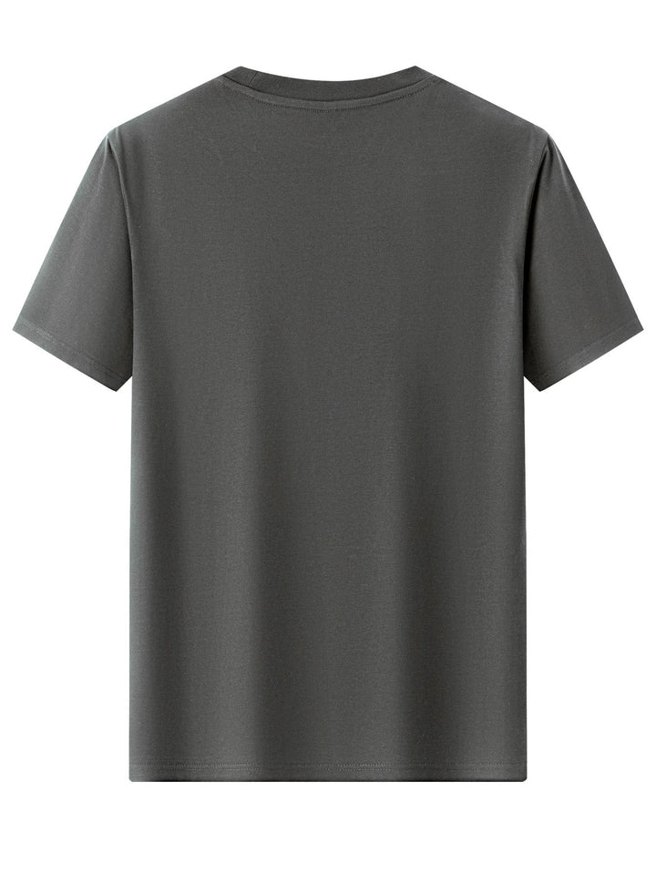 Graues Herren T-Shirt mit Vintage Motiv, lässig & bequem. Ideal für Freizeit & Sommermode.