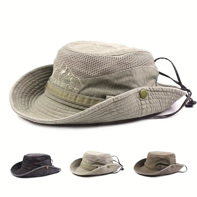 Unisex Outdoor Sonnenhut mit breitem Rand & UV-Schutz, perfekt für Strand & Garten.