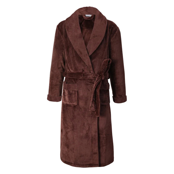 Warmer Herren Morgenmantel, ideal als gemütliche Loungewear für den Winter.