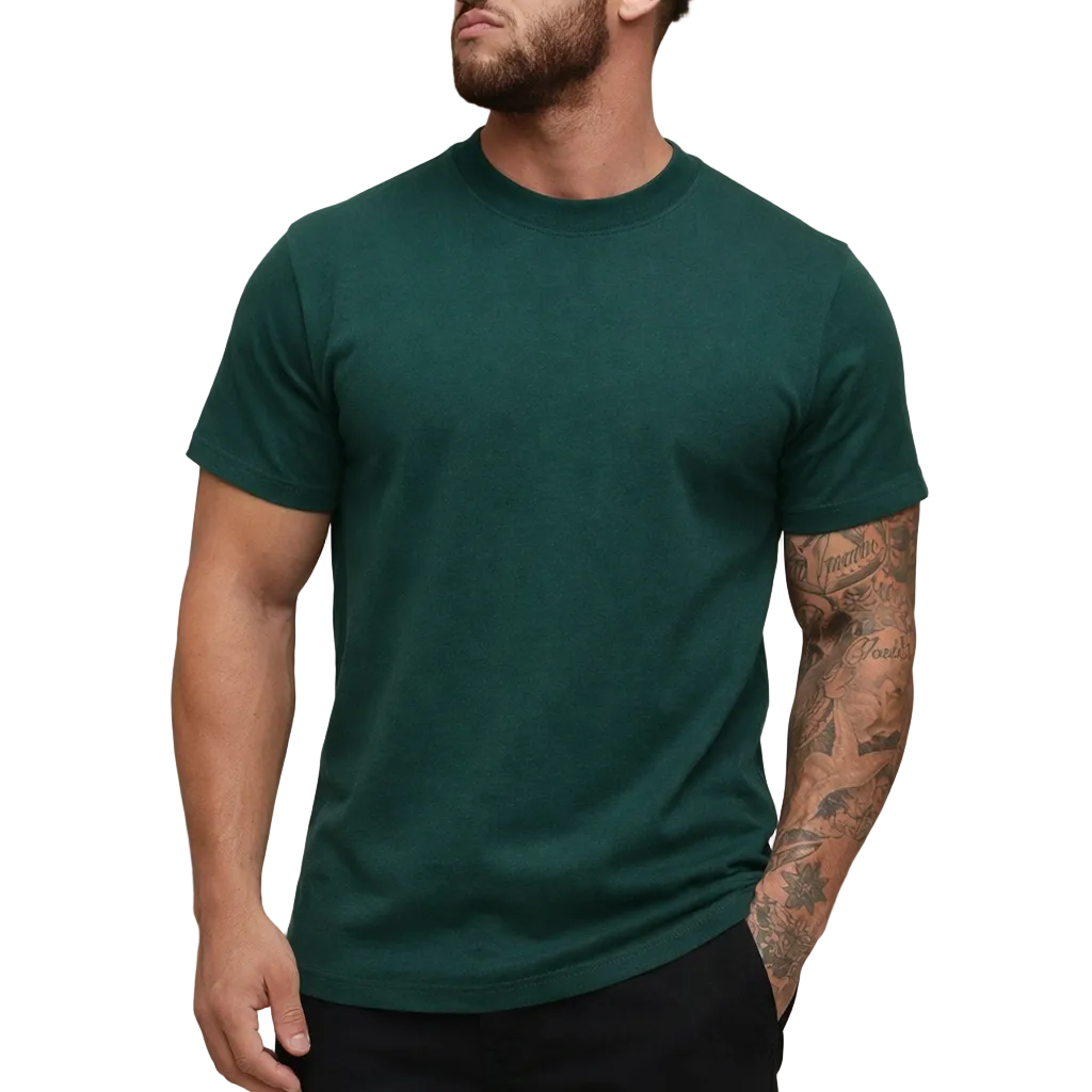 Modernes Slim Fit Herren T-Shirt. Rundhals, Kurzarm. Perfektes Basic Oberteil für stilvolle Freizeitoutfits.