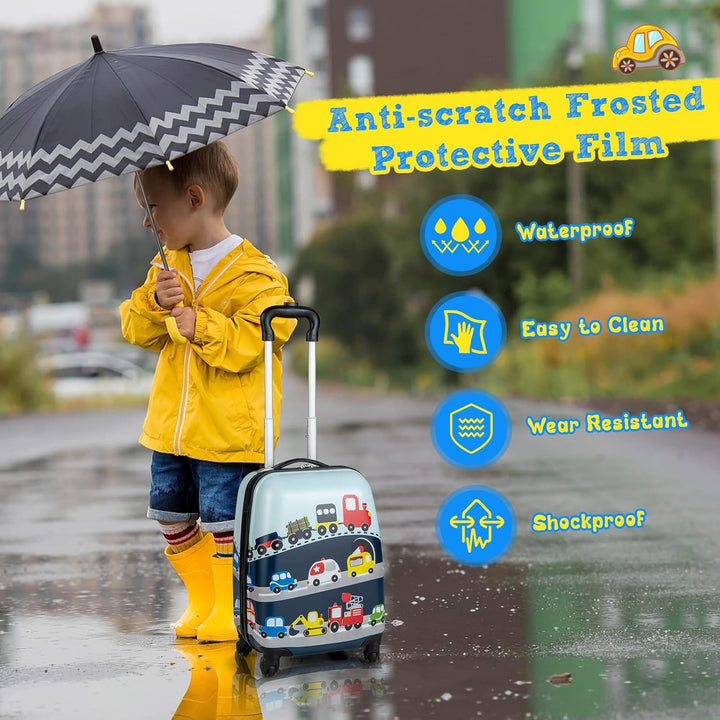 Perfektes Kinder Reise-Set: Hubschrauber Hartschalenkoffer & Rucksack für den nächsten Abenteuer-Urlaub.
