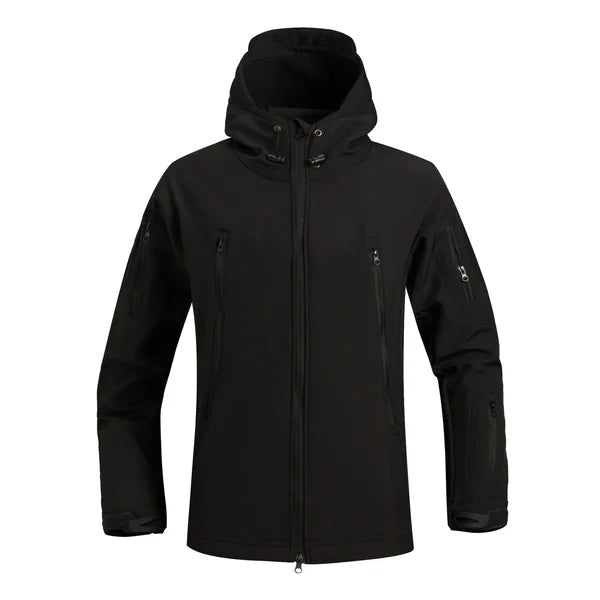 Herren Softshell Militärjacke, taktisch & funktional, wasserdicht für Outdoor-Aktivitäten & Survival.