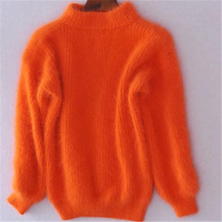 Hochwertiger Damen Strickpullover für den Winter. Gemütlicher Langarm-Pulli als stilvoller Kälteschutz.