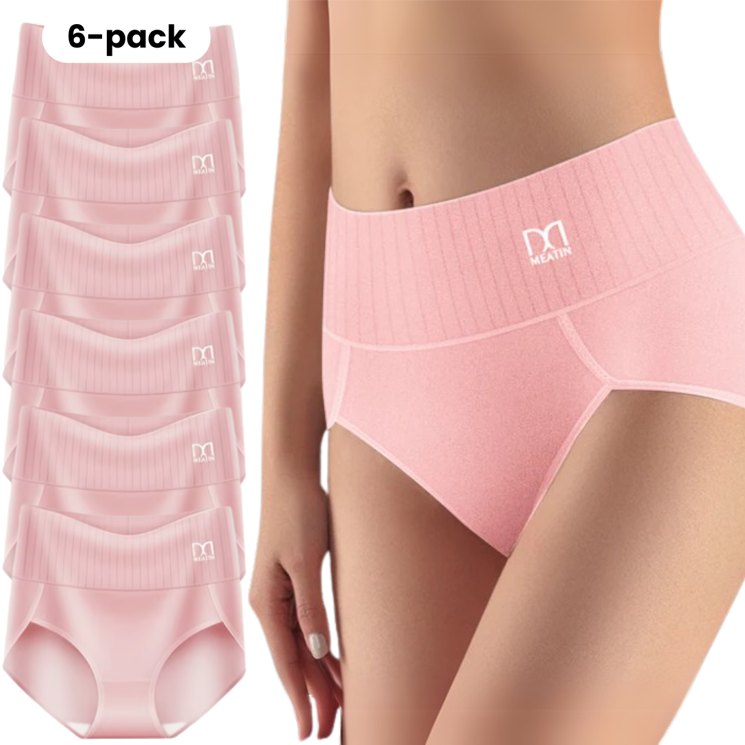 Formende High-Waist Damenunterwäsche in Schwarz. Komfortabler Slip mit effektiver Bauchstütze für glatte Silhouette.
