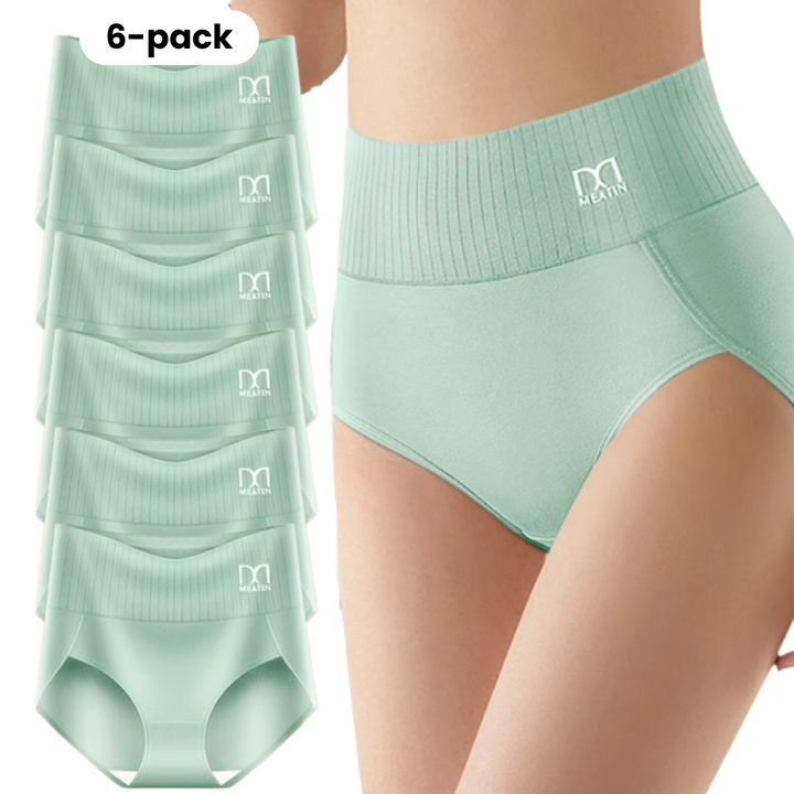 Komfortable High-Waist Damenunterwäsche. Bequemer, atmungsaktiver Damenslip mit Bauchstütze für den ganzen Tag.