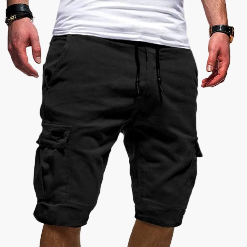 Bequeme Herren Cargo Shorts mit praktischen Taschen und Tunnelzug, ideal für Sommer, Freizeit & Outdoor-Aktivitäten.