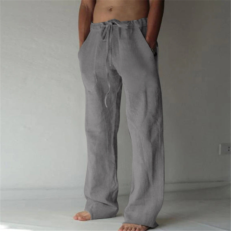 Bequeme locker-fallende Herren-Freizeithose mit Kordelzug für Alltag & Entspannung.