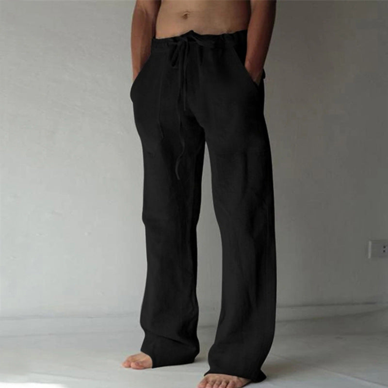 Locker sitzende Herren-Freizeithose mit praktischem Kordelzug in stilvollem Design.
