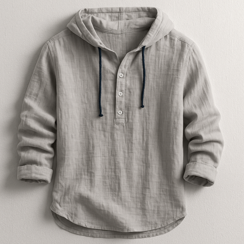 Casual Herren Hoodie Langarm-Shirt, ideal für Alltag & Freizeit, mit bequemer Kapuze und modernem abgerundetem Saum.