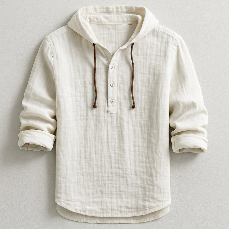 Herren Kapuzenhemd, bequemer Langarm-Hoodie für entspannte Tage, Freizeit-Look, hochwertiges Oberteil Herrenmode.