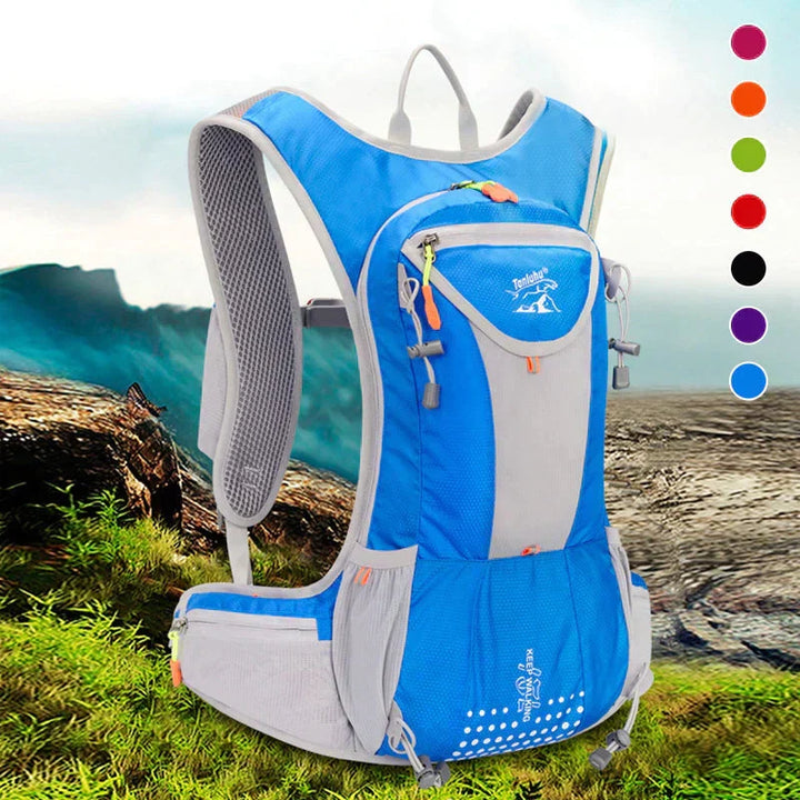 Unisex Wanderrucksack, leicht & wasserdicht, mit integrierter 2L Trinkblase für Outdoor-Sport und Radfahren.