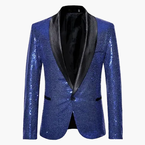Glamouröses Herren Sakko mit Pailletten. Der perfekte Glitzer Blazer für besondere Anlässe & Events. Stilvolles Statement.