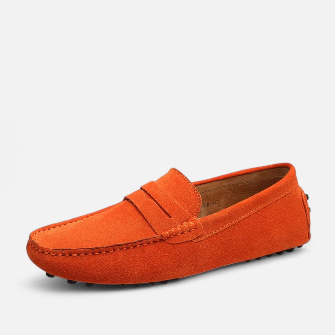 Komfortable Herren Herbstschuhe, schwarze Mokassins mit robuster Sohle für vielseitigen Alltagsstil.