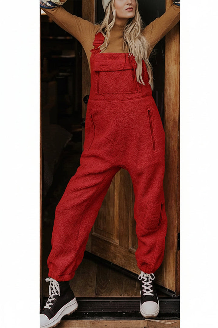 Winterlicher Damen Overall aus Thermo-Fleece, schützt vor Kälte.