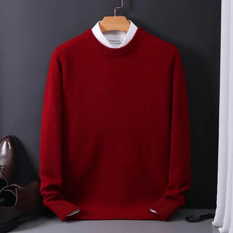 Weicher Herren Strickpullover, locker geschnitten & vielseitig, perfekt für Herbst- & Wintermode und Herrenmode.