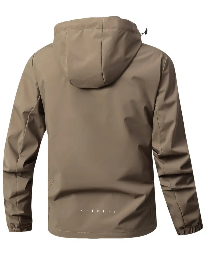 Herren Kapuzen-Regenmantel, leicht & wasserdicht, als zuverlässige Alltagsjacke.