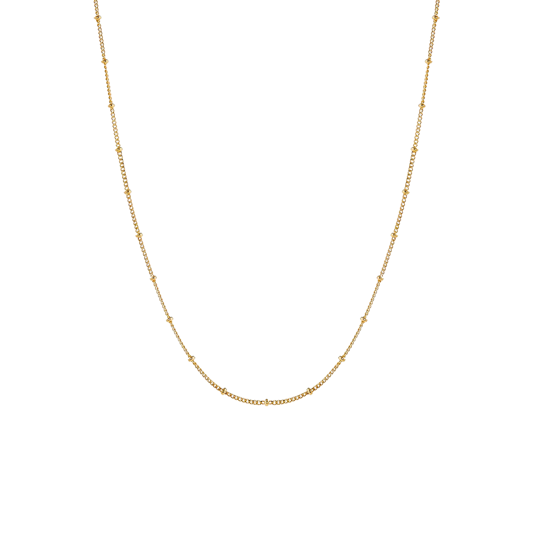 Silberfarbene Damen Kugelkette, als Choker tragbar, wasserfest, hypoallergen und elegant für jede Frau.