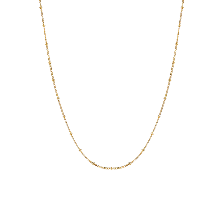 Silberfarbene Damen Kugelkette, als Choker tragbar, wasserfest, hypoallergen und elegant für jede Frau.