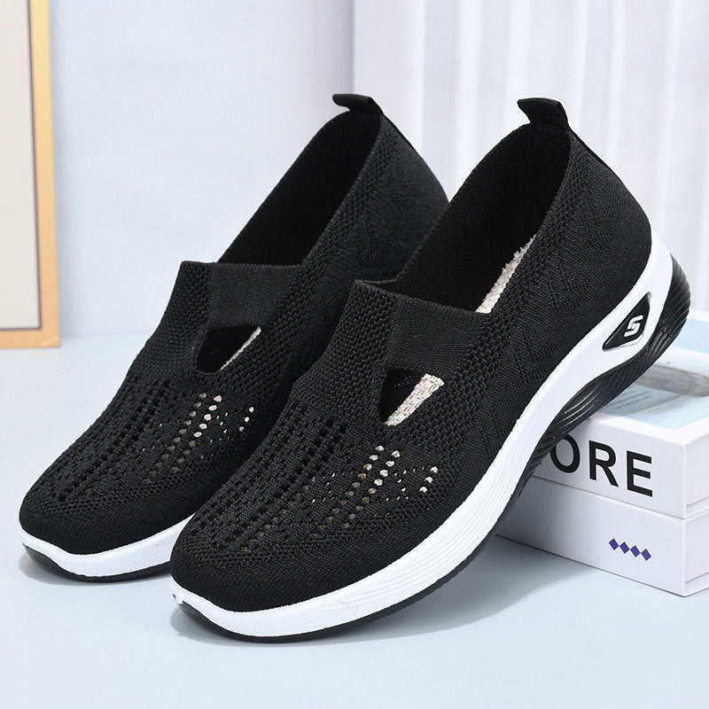 Bequeme Damen Walking-Sneaker mit orthopädischem Design für optimale Fußgesundheit und Komfort beim Gehen.