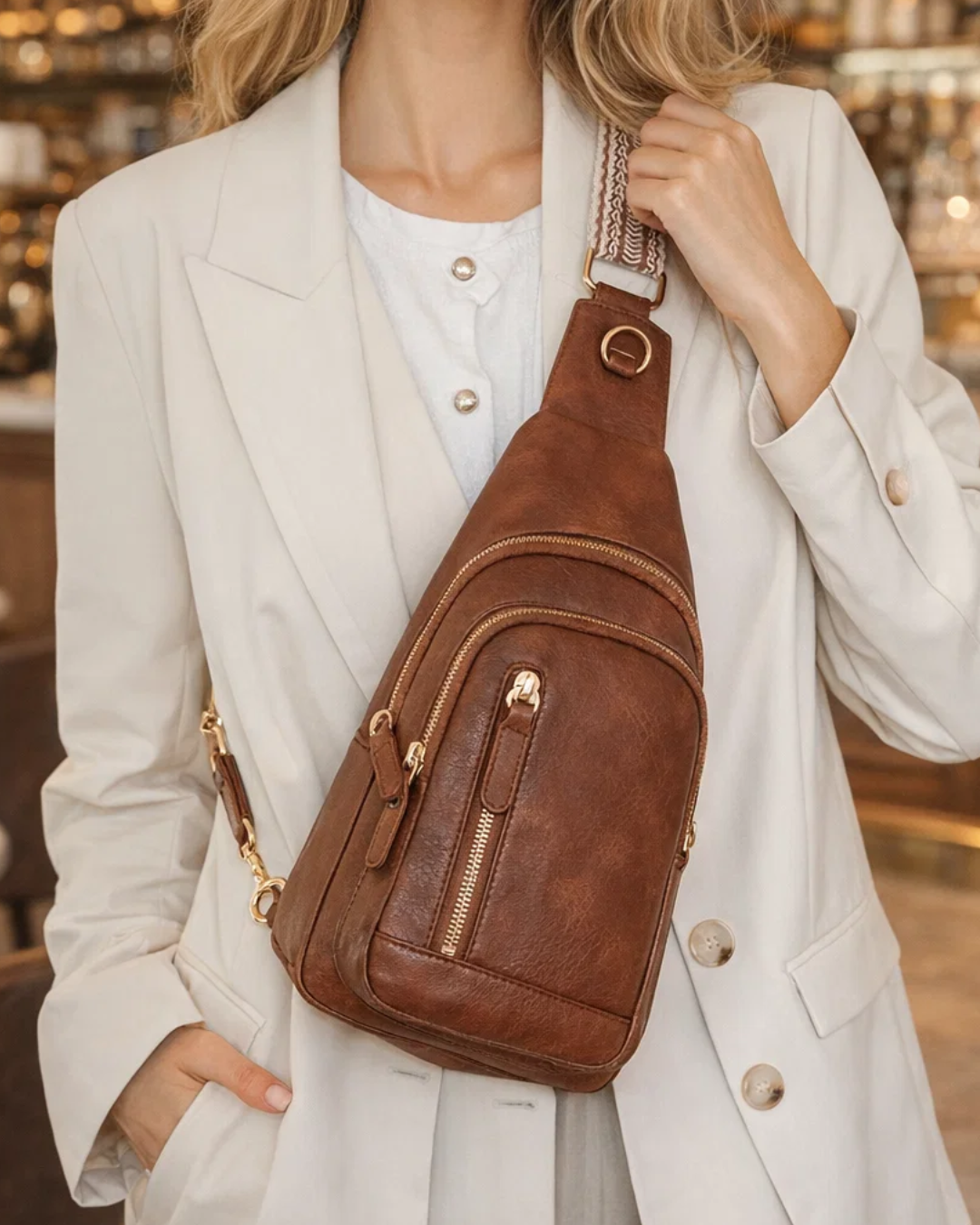 Cleo Damentasche: Lässige, geräumige Kunstleder Umhängetasche für den täglichen Gebrauch, trendy Accessoire.