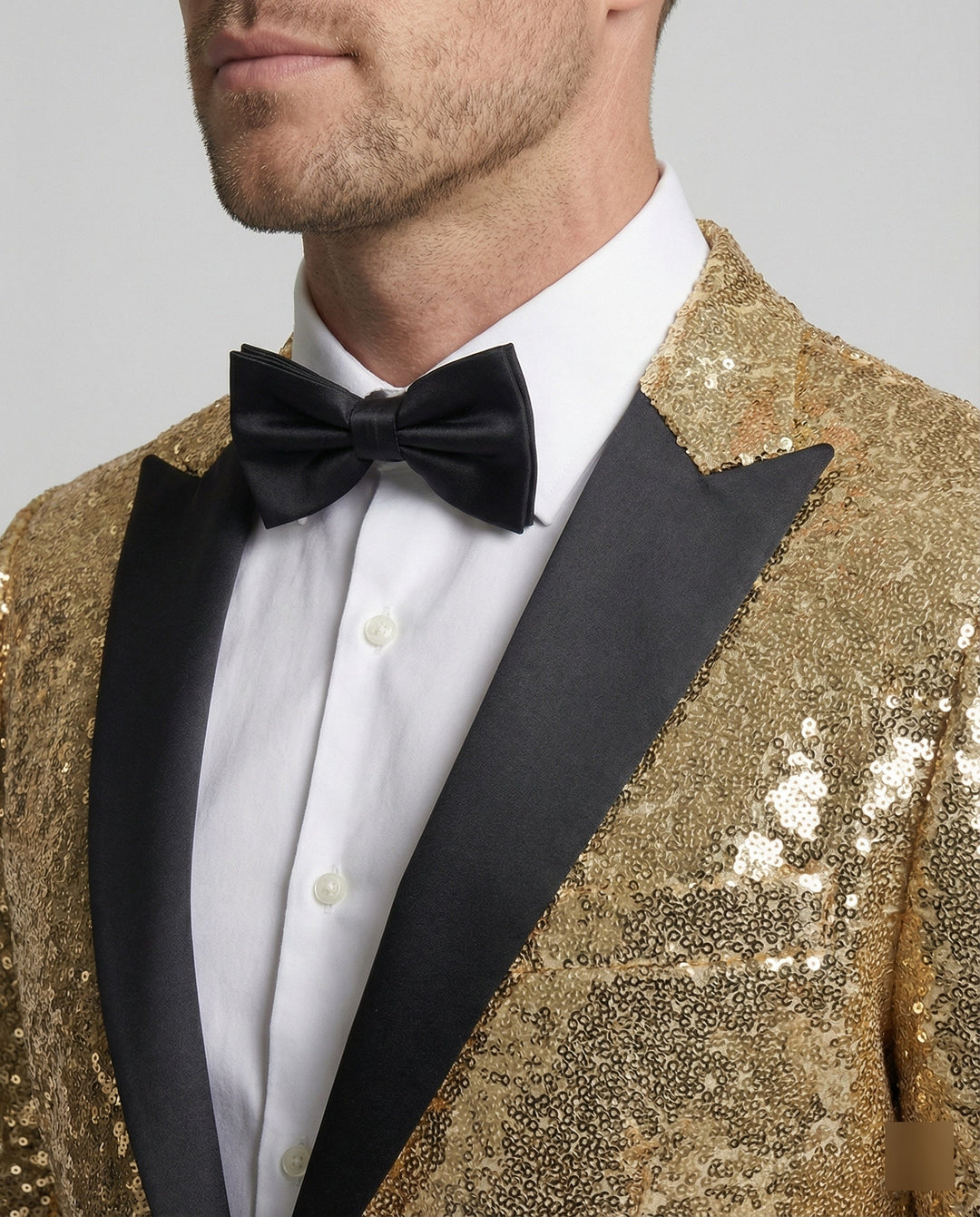 Silberner Herren Pailletten Blazer, ein festlicher Glitzer Blazer für Hochzeiten, Gala & Partys. Edles Sakko.
