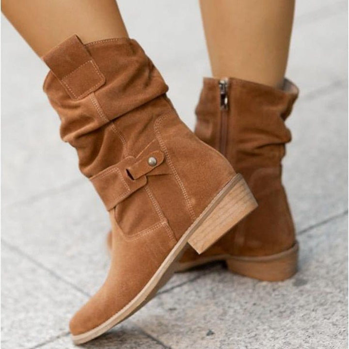 Damen Sommerstiefeletten mit praktischem Reißverschluss, modisch & leicht für warme Frühlingstage.