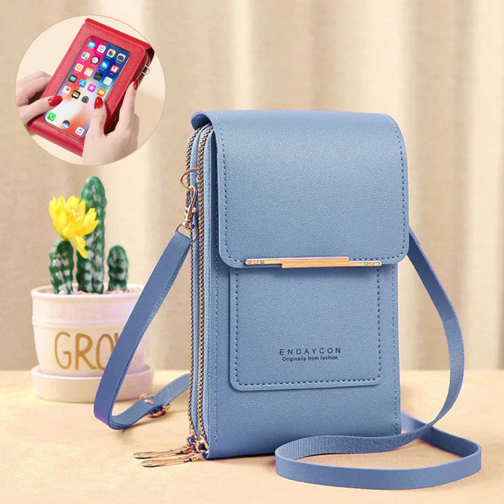 Modisches Damen Accessoire: Crossbody Handytasche mit Geldbörse, hält Essentials sicher & griffbereit.