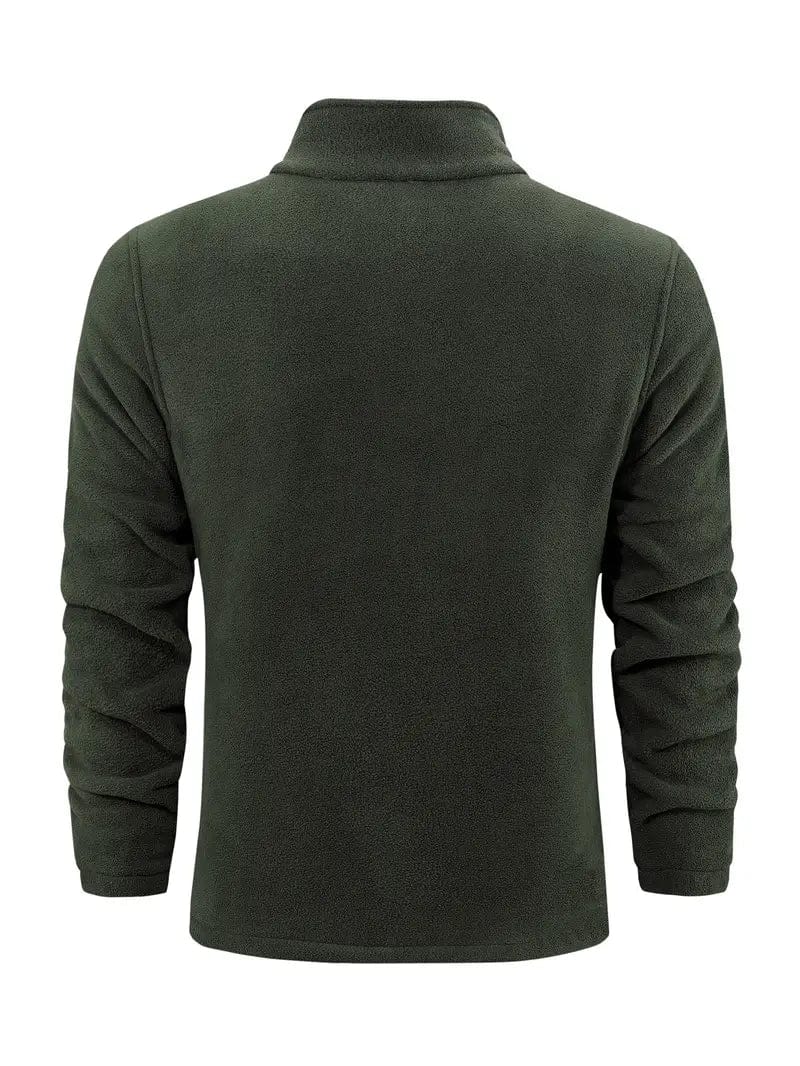 Weiche Herren Outdoor-Fleecejacke. Warme, atmungsaktive Herrenjacke für kalte Herbst- und Wintertage.