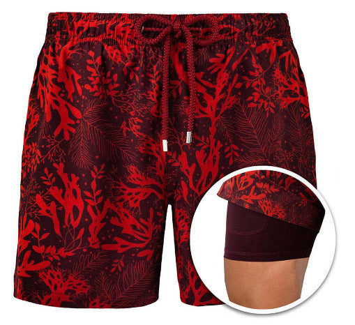 Vielseitige Herren Badehose, doppel-layer. Ideal als Freizeithose & Strandshorts für Männer.