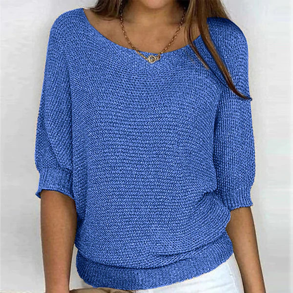 Bequemer Damen Pullover aus Strick, ideal für Freizeit, Herbst & Winter. Kuscheliges Langarm-Oberteil.