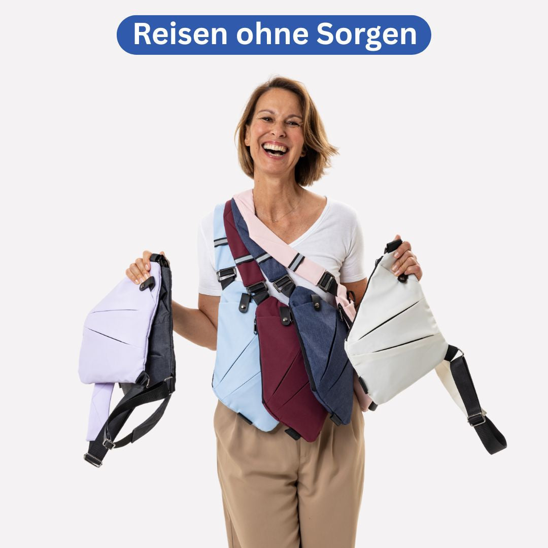 Damen Anti-Diebstahl Tasche aus Nylon, sicher für Reise & Alltag. Stylische Crossbody Schultertasche.