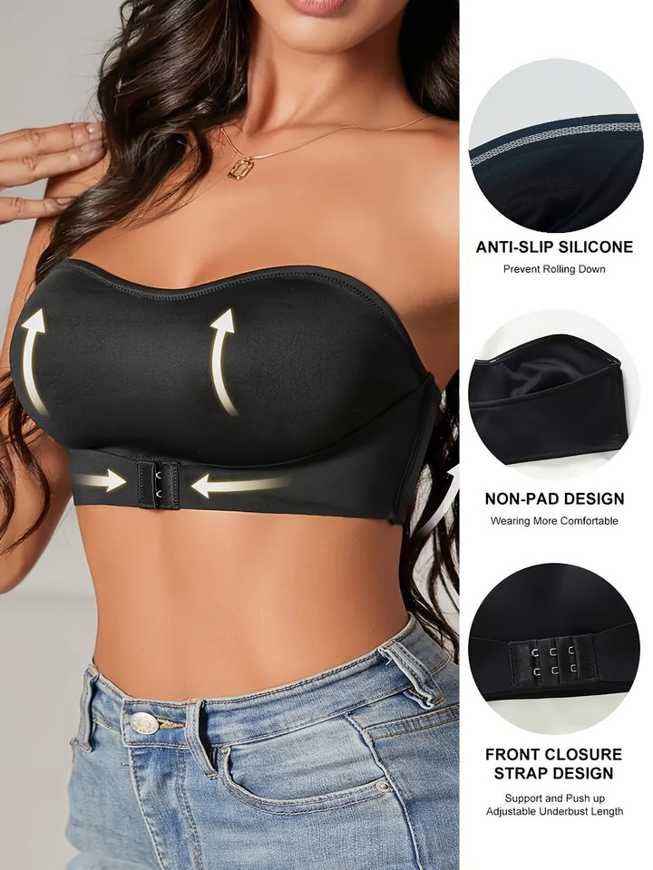 Damen Bandeau Sport-BH für Fitness & Gym, nahtlos, rutschfest und komfortabel.