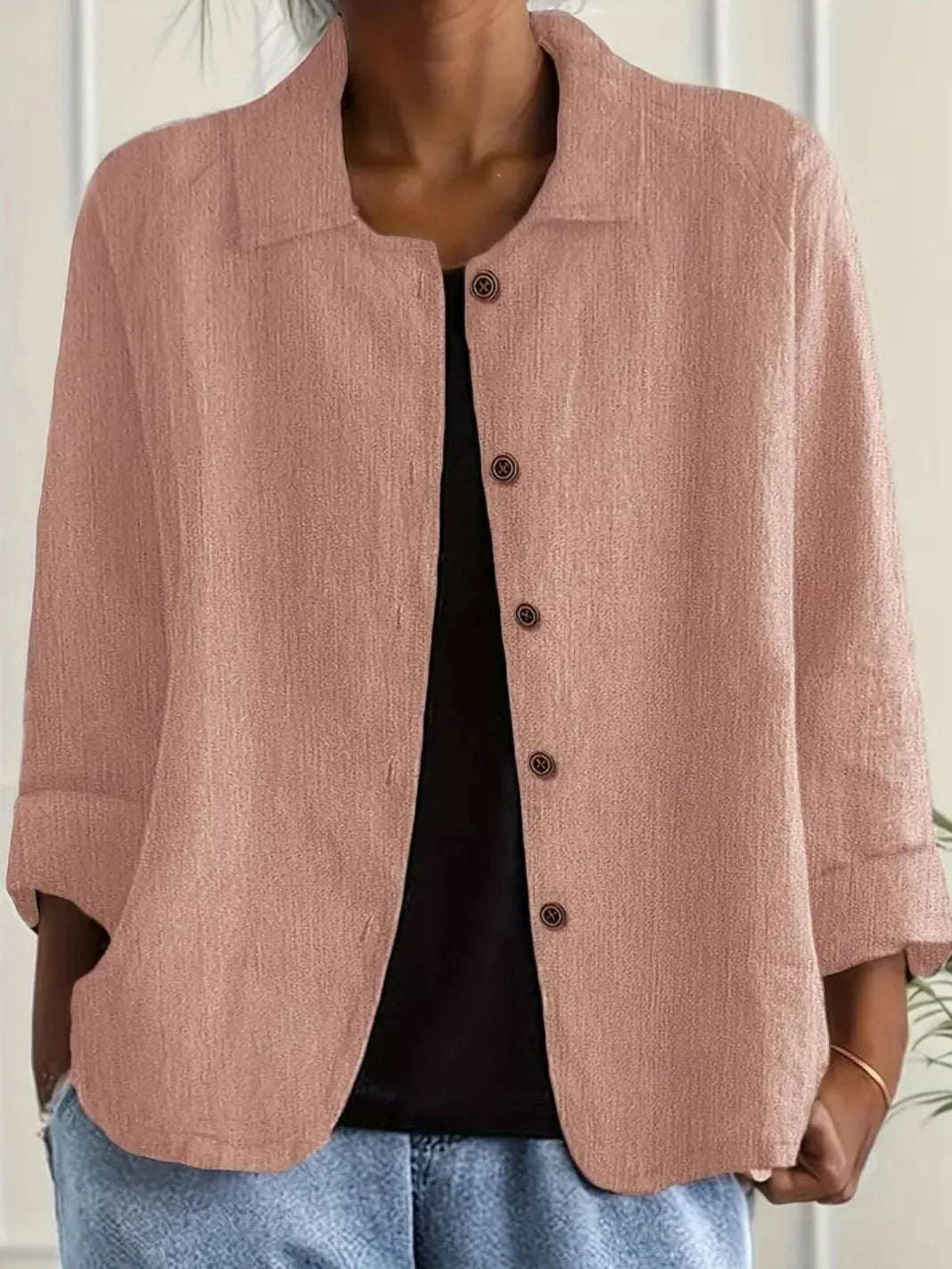 Damen Übergangsjacke, locker geschnitten, mit Knopfleiste; stilvolle Freizeitjacke für Frühling & Sommer.