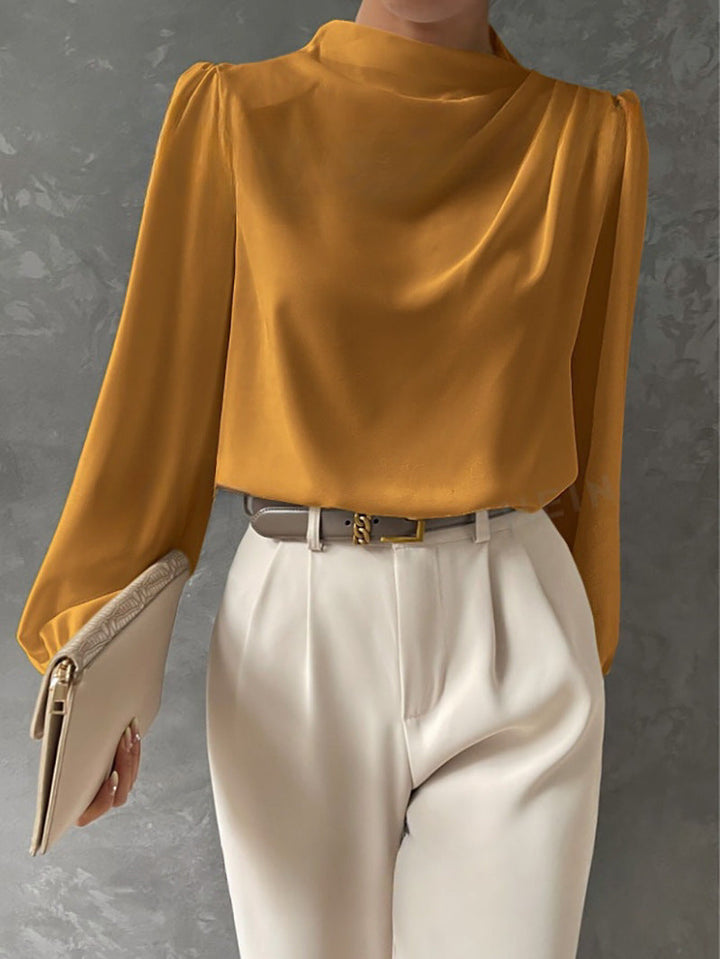 Luftige Damen Langarmbluse im Boho-Stil, perfekte Sommerbluse für elegante Freizeitoutfits.