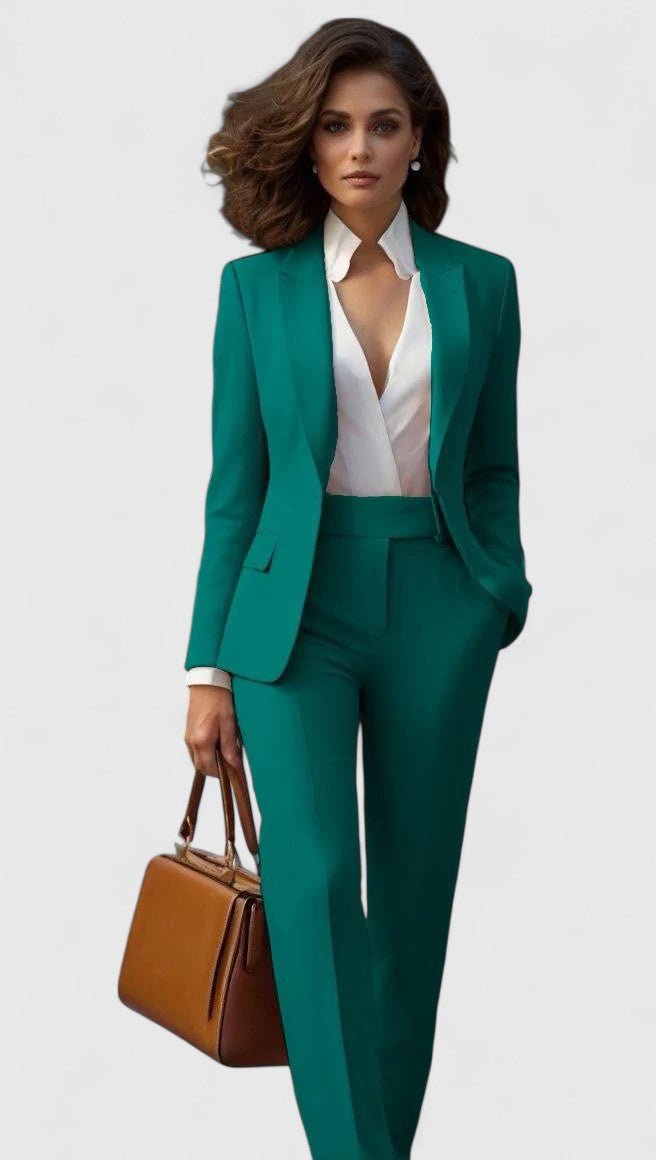 Klassische Damen Business Hose, passend zum Anzug-Set. Ideal für professionelle und elegante Bürokleidung.