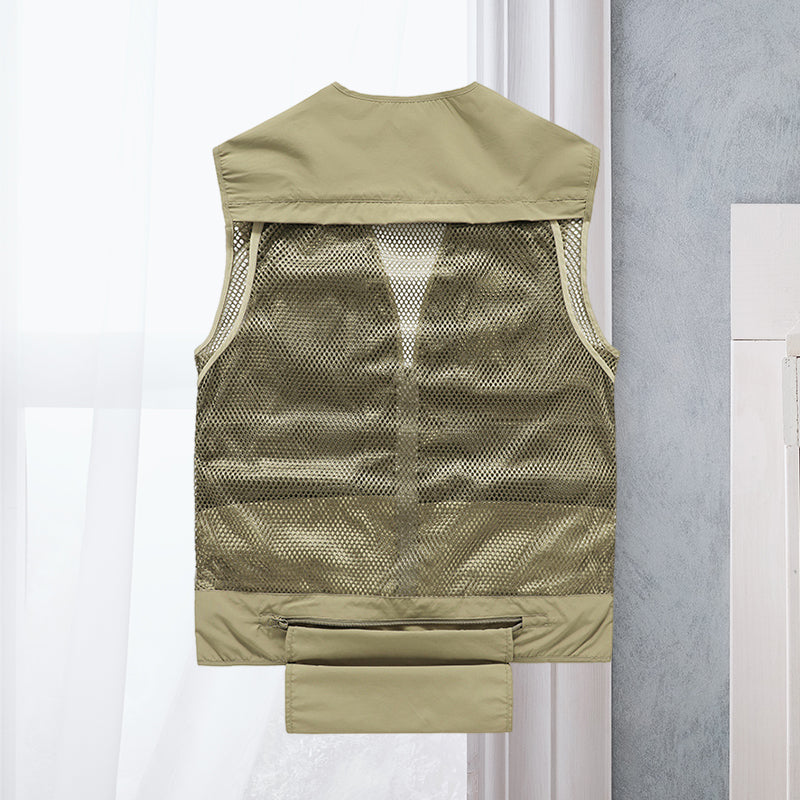 Vielseitige Damen Cargo Weste. Perfekt für Outdoor-Abenteuer, Angeln & Reisen mit vielen Taschen.