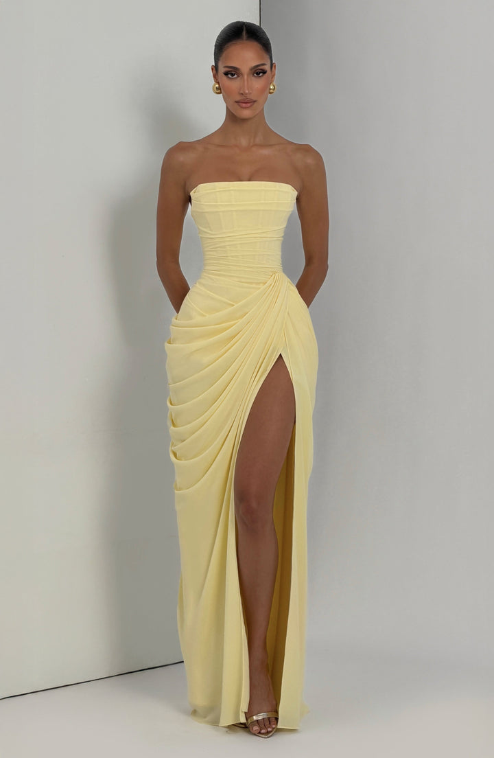 Bodenlanges trägerloses Korsett Maxikleid für Damen, perfektes Abend- & Partykleid.
