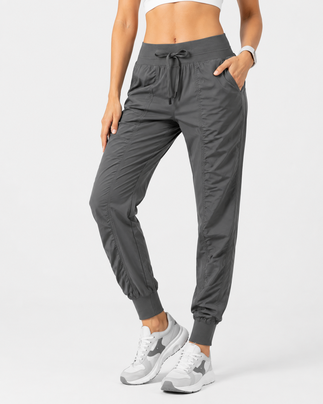 Damen Faltenfreie Laufhose, schnelltrocknend & dehnbar für Fitness, Jogging und Sport.