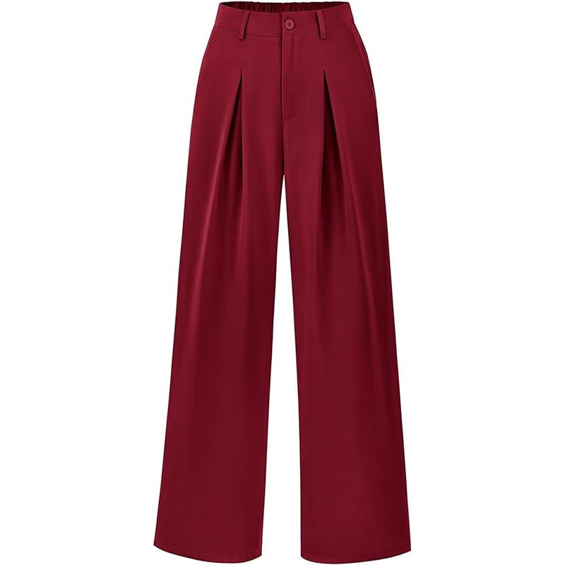 Bequeme Damenhose mit hohem Bund und weitem Bein. Modisch & vielseitig.