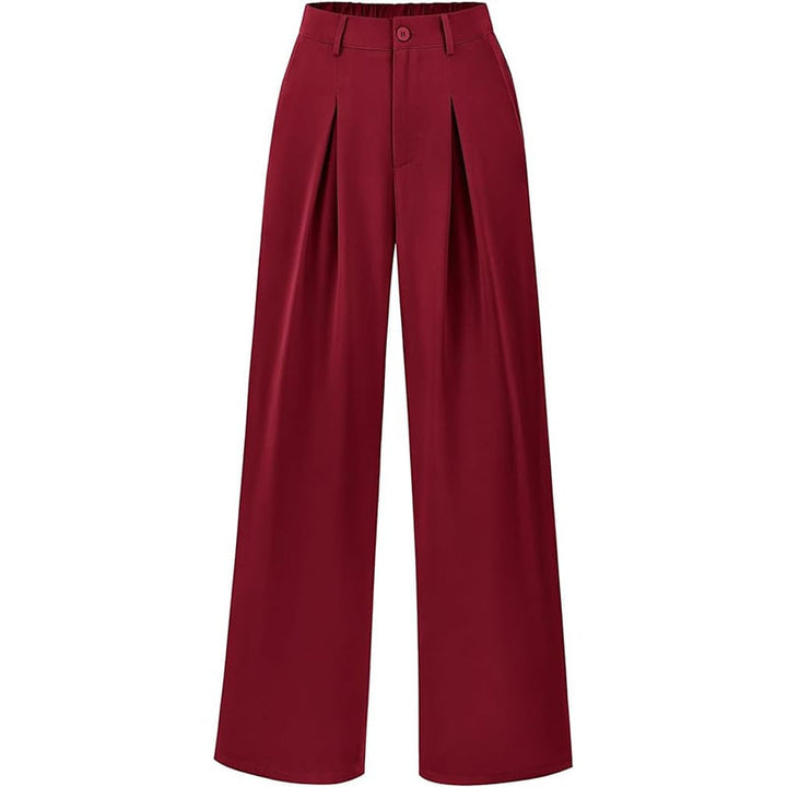 Bequeme Damenhose mit hohem Bund und weitem Bein. Modisch & vielseitig.