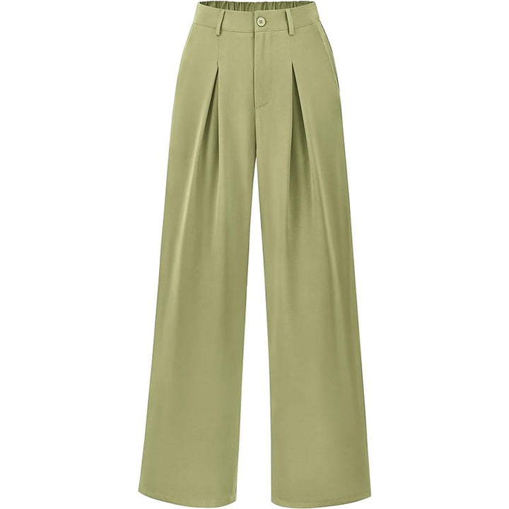 Damen Hochtaillierte Hose mit weitem Bein. Perfekt für elegante Sommer-Outfits.