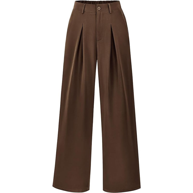 Locker geschnittene Damenhose mit weitem Bein. Hochtailliert für eine schmeichelhafte Passform.