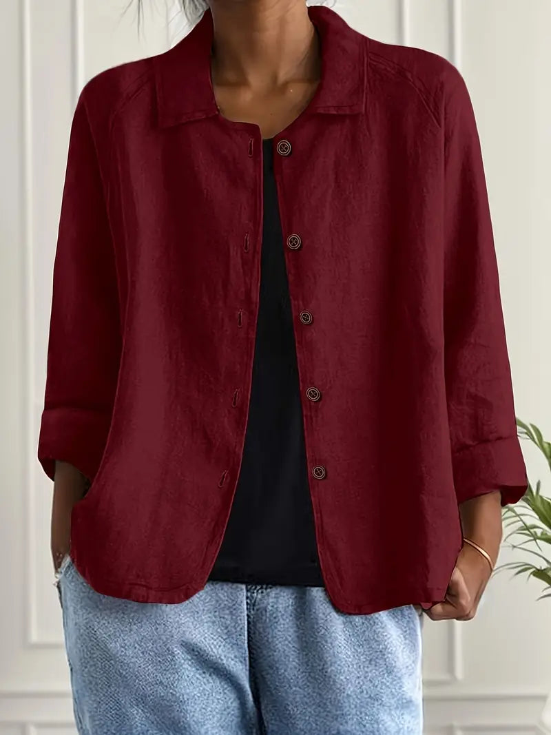 Leichte Damen-Strickjacke mit Rippbündchen, stilvoll und angenehm zu tragen.