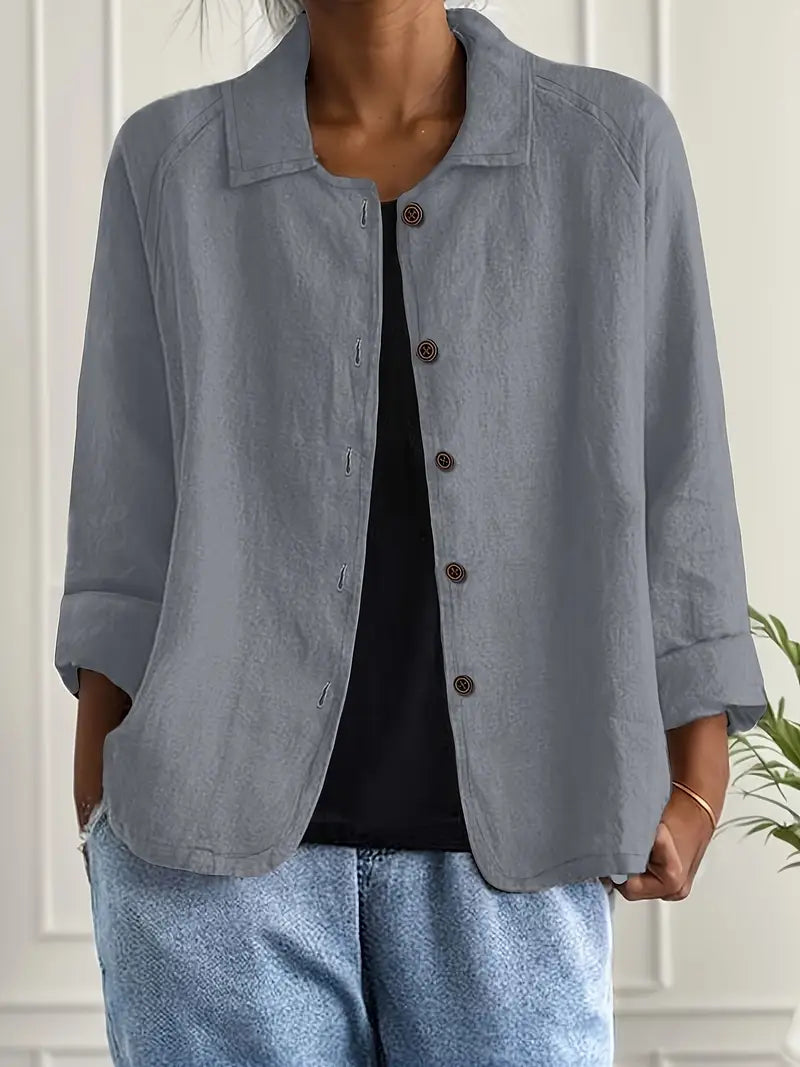 Damen-Strickjacke mit offenem Schnitt, leicht und fließend, für einen legeren Look.