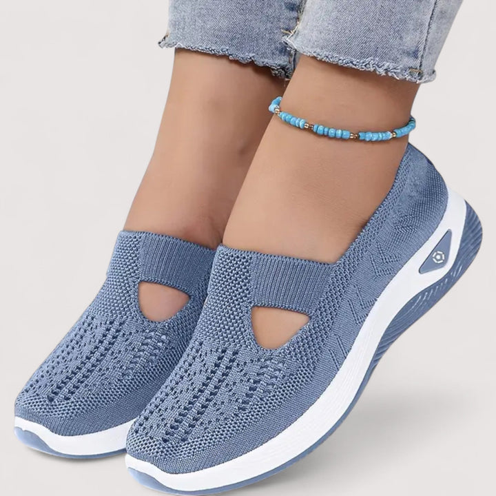 Aktive Damen Freizeitschuhe, atmungsaktiv & rutschfest, mit Komfort-Gelsohle ideal für lange Spaziergänge.